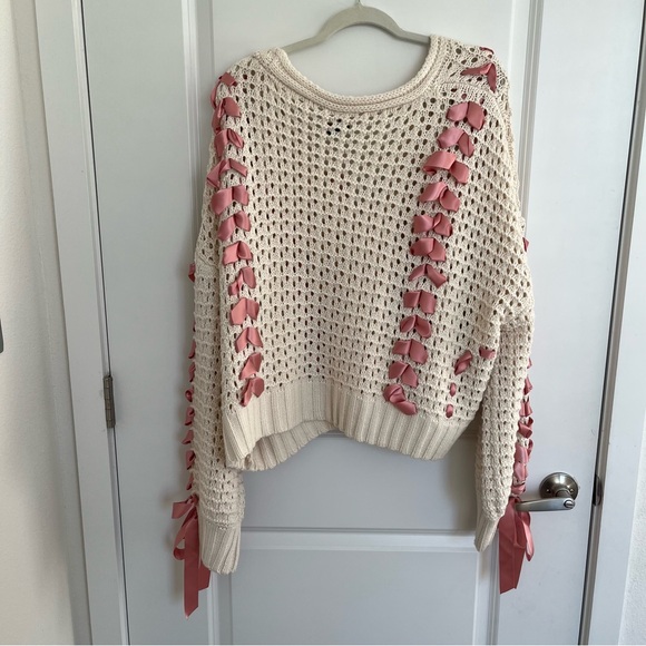 NEW Arula Pink Ribbon Cardigan Plus Size A / 1X NWT - Picture 10 of 11